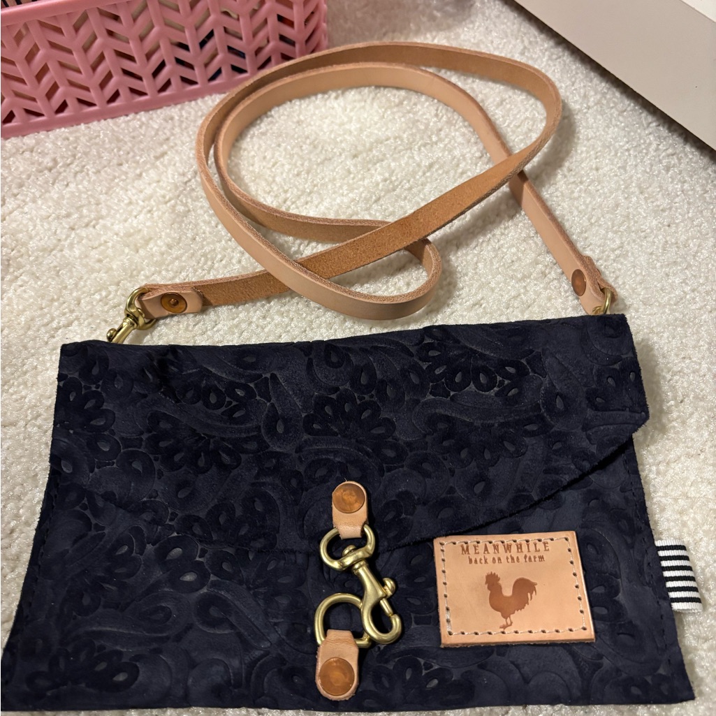 Elegant Black And Tan Crossbody Bag